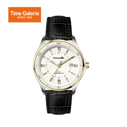 Crocodile CRDW5654.138 Stainless Steel Case Black Leather White Dial Men Watch Crocodile CRDW5654.138 Stainless Steel Case Black Leather White Dial Men Watch