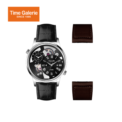 Crocodile CRDW5752.128D Stainless Steel Case Brown/Black Leather Black Dial Men Watch Crocodile CRDW5752.128D Stainless Steel Case Brown/Black Leather Black Dial Men Watch