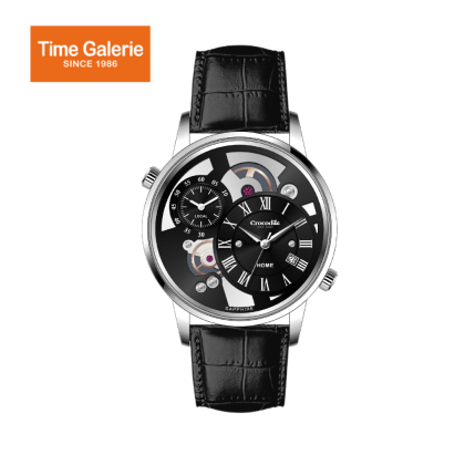 Crocodile CRDW5752.128D Stainless Steel Case Brown/Black Leather Black Dial Men Watch Crocodile CRDW5752.128D Stainless Steel Case Brown/Black Leather Black Dial Men Watch