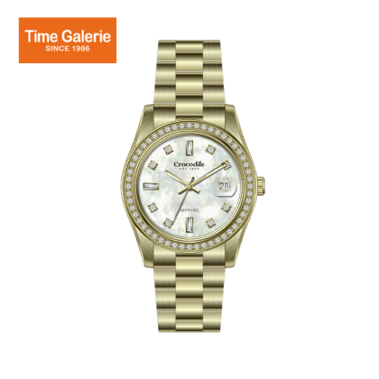 Crocodile CRDW6976.118D Gold Stainless Steel Strap White Dial Men Watch Crocodile CRDW6976.118D Gold Stainless Steel Strap White Dial Men Watch