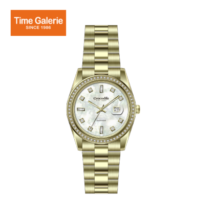 Crocodile CRDW6976.318D Gold Stainless Steel Strap White Dial Women Watch Crocodile CRDW6976.318D Gold Stainless Steel Strap White Dial Women Watch