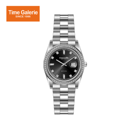 Crocodile CRDW6972.328D Silver Stainless Steel Strap Black Dial Women Watch Crocodile CRDW6972.328D Silver Stainless Steel Strap Black Dial Women Watch