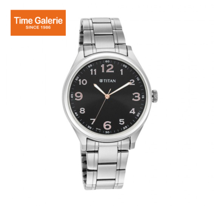 Titan Trendsetter 1802SM04 Black Dial Stainless Steel Strap Quartz Men's Watch Titan Trendsetter 1802SM04 Black Dial Stainless Steel Strap Quartz Men's Watch