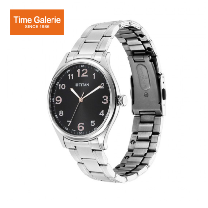 Titan Trendsetter 1802SM04 Black Dial Stainless Steel Strap Quartz Men's Watch Titan Trendsetter 1802SM04 Black Dial Stainless Steel Strap Quartz Men's Watch