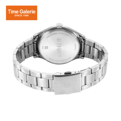 Titan 1802SM07 Urban Light Blue Dial Analog Metal Strap Watch for Men