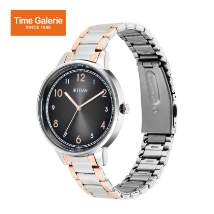 Titan Trendsetters 2648KM02 Anthracite Dial Women Watch With Stainless Steel Strap Titan Trendsetters 2648KM02 Anthracite Dial Women Watch With Stainless Steel Strap