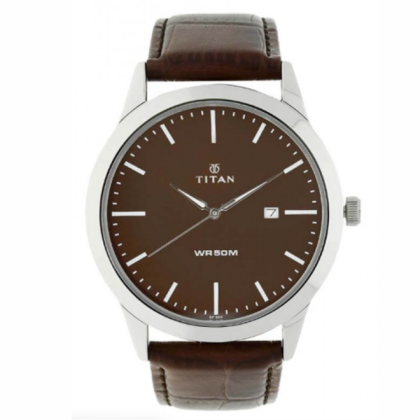 Titan Neo 1584SL04 Brown Leather Strap Quartz Men's Watch Titan Neo 1584SL04 Brown Leather Strap Quartz Men's Watch