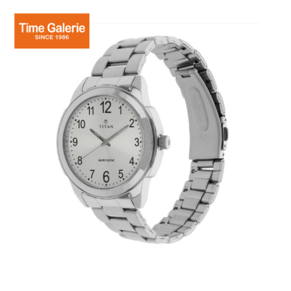 Titan Karishma 1585SM04 White Dial Stainless Steel Quartz Men's Watch Titan Karishma 1585SM04 White Dial Stainless Steel Quartz Men's Watch