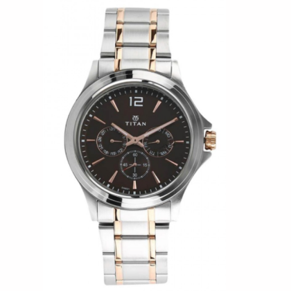 Titan Classique 1698KM01 Brown Dial Stainless Steel Quartz Men's Watch Titan Classique 1698KM01 Brown Dial Stainless Steel Quartz Men's Watch