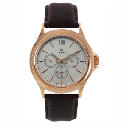 Titan Neo 1698WL01 White Dial Leather Strap Quartz Men's Watch Titan Neo 1698WL01 White Dial Leather Strap Quartz Men's Watch