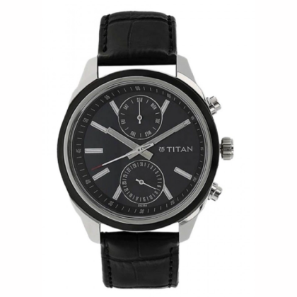Titan Neo 1733KL01 Multifunction Blue Dial Leather Strap Quartz Men's Watch Titan Neo 1733KL01 Multifunction Blue Dial Leather Strap Quartz Men's Watch
