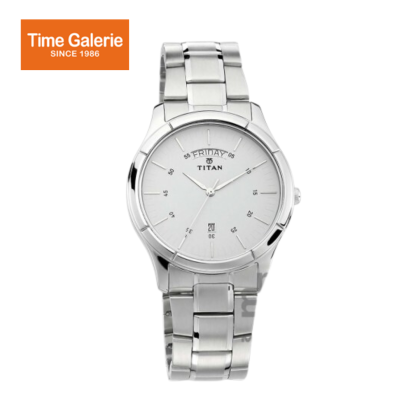 Titan Workwear 1767SM01 White Dial Stainless Steel Strap Quartz Men's Watch Titan Workwear 1767SM01 White Dial Stainless Steel Strap Quartz Men's Watch