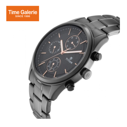 Titan Workwear 1805NM01 Multifunctional Metal Strap with Metallic Accents Quartz Men's Watch Titan Workwear 1805NM01 Multifunctional Metal Strap with Metallic Accents Quartz Men's Watch