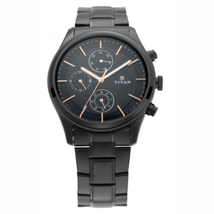 Titan Workwear 1805NM01 Multifunctional Metal Strap with Metallic Accents Quartz Men's Watch Titan Workwear 1805NM01 Multifunctional Metal Strap with Metallic Accents Quartz Men's Watch