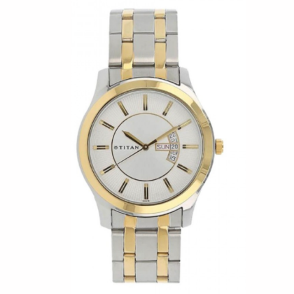 Titan Regalia 1627BM01 White Dial Stainless Steel Quartz Men's Watch Titan Regalia 1627BM01 White Dial Stainless Steel Quartz Men's Watch