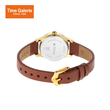Titan Lagan 2656YL01 White Dial Leather Strap Quartz Women's Watch Titan Lagan 2656YL01 White Dial Leather Strap Quartz Women's Watch