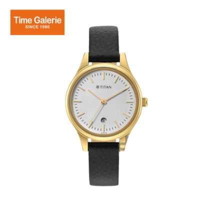 Titan Karishma 2679YL01 White Dial Leather Strap Quartz Women's Watch Titan Karishma 2679YL01 White Dial Leather Strap Quartz Women's Watch