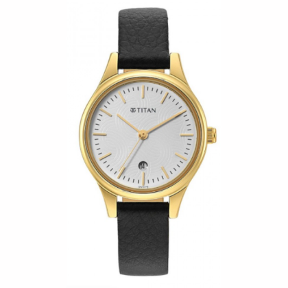 Titan Karishma 2679YL01 White Dial Leather Strap Quartz Women's Watch Titan Karishma 2679YL01 White Dial Leather Strap Quartz Women's Watch