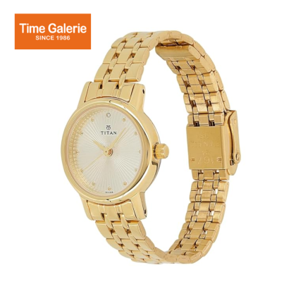 Titan Karishma 2593YM01 Revive Champagne Dial Analog Watch for Women Titan Karishma 2593YM01 Revive Champagne Dial Analog Watch for Women