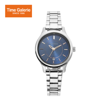 Titan Quartz 2638SM01 Blue Dial Stainless Steel Strap Women's Watch Titan Quartz 2638SM01 Blue Dial Stainless Steel Strap Women's Watch