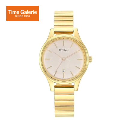 Titan Karishma 2679YM01 Beige Dial Analog Stainless Steel Strap Watch for Women Titan Karishma 2679YM01 Beige Dial Analog Stainless Steel Strap Watch for Women