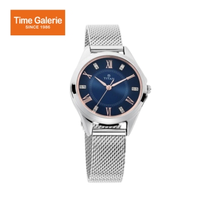 Titan Sparkle 2565SM02 Blue Dial Stainless Steel Mesh Strap Quartz Women's Watch Titan Sparkle 2565SM02 Blue Dial Stainless Steel Mesh Strap Quartz Women's Watch