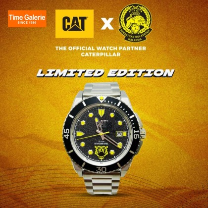 CAT x Harimau Malaya FAM 2.0 QC-141-11-117F Limited Edition Stainless Steel Band Analog Men Watch CAT x Harimau Malaya FAM 2.0 QC-141-11-117F Limited Edition Stainless Steel Band Analog Men Watch