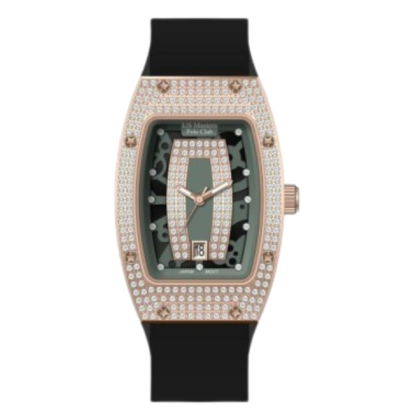 U.S Masters Polo Club USM-DF07-RG-GN Princess Silicone Women Watch