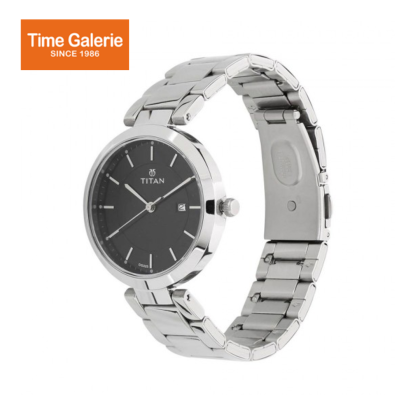 Titan Workwear 2480SM08 Black Dial Stainless Steel Strap Quartz Women's Watch Titan Workwear 2480SM08 Black Dial Stainless Steel Strap Quartz Women's Watch