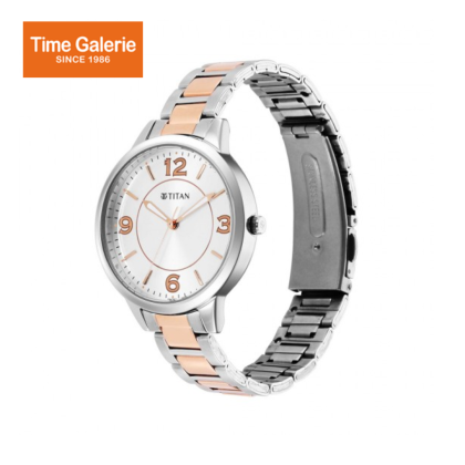 Titan Trendsetters 2617KM01 Silver White Dial Stainless Steel Strap Quartz Women's Watch Titan Trendsetters 2617KM01 Silver White Dial Stainless Steel Strap Quartz Women's Watch