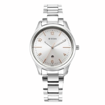 Titan Urban 2639SM09 Silver White Dial Stainless Steel Strap Quartz Women's Watch Titan Urban 2639SM09 Silver White Dial Stainless Steel Strap Quartz Women's Watch