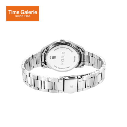 Titan Marhaba 2639SM11 Silver White Dial Stainless Steel Strap Quartz Women's Watch Titan Marhaba 2639SM11 Silver White Dial Stainless Steel Strap Quartz Women's Watch