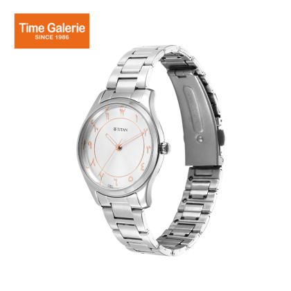 Titan Marhaba 2639SM11 Silver White Dial Stainless Steel Strap Quartz Women's Watch Titan Marhaba 2639SM11 Silver White Dial Stainless Steel Strap Quartz Women's Watch