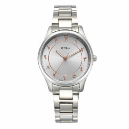 Titan Marhaba 2639SM11 Silver White Dial Stainless Steel Strap Quartz Women's Watch Titan Marhaba 2639SM11 Silver White Dial Stainless Steel Strap Quartz Women's Watch