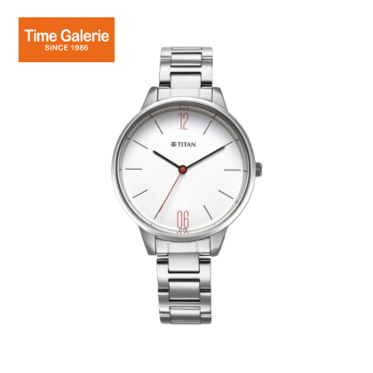 Titan Workwear 2648SM09 White Dial Stainless Steel Strap Quartz Women's Watch Titan Workwear 2648SM09 White Dial Stainless Steel Strap Quartz Women's Watch