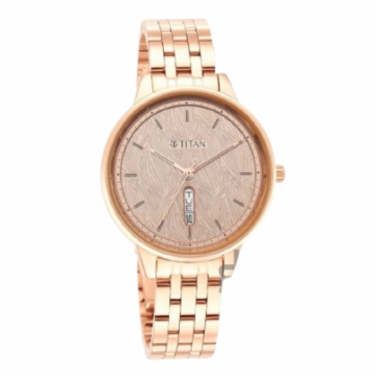 Titan Workwear 2648WM01 Rose Gold Dial Stainless Steel Strap Quartz Women's Watch Titan Workwear 2648WM01 Rose Gold Dial Stainless Steel Strap Quartz Women's Watch