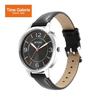 Titan Trendsetters 2617SL04 Anthracite Dial Analog Leather Strap watch for Women Titan Trendsetters 2617SL04 Anthracite Dial Analog Leather Strap watch for Women