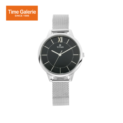 Titan Workwear 2617SM01 Analog Watch for Women Metal Black Dial With Silver Strap Titan Workwear 2617SM01 Analog Watch for Women Metal Black Dial With Silver Strap