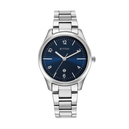 Titan Trendsetters 2639SM07 Blue Dial Stainless Steel Strap Quartz Women's Watch Titan Trendsetters 2639SM07 Blue Dial Stainless Steel Strap Quartz Women's Watch