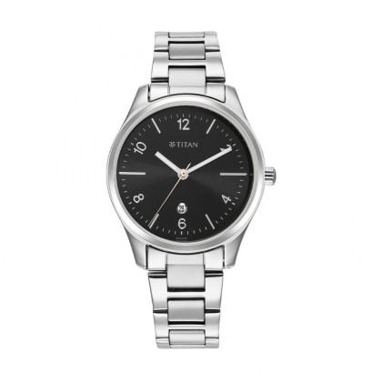 Titan Trendsetters 2639SM08 Black Dial Analog Stainless Steel Strap watch for Women Titan Trendsetters 2639SM08 Black Dial Analog Stainless Steel Strap watch for Women