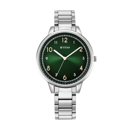 Titan Trendsetters 2648SM05 Green Dial Stainless Steel Strap Quartz Women's Watch Titan Trendsetters 2648SM05 Green Dial Stainless Steel Strap Quartz Women's Watch
