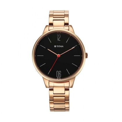 Titan Workwear 2648WM05 Black Dial Stainless Steel Strap Quartz Women's Watch Titan Workwear 2648WM05 Black Dial Stainless Steel Strap Quartz Women's Watch