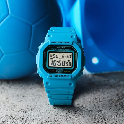Casio G-Shock DW-5600EP-2 Blue Resin Band Digital Men Watch