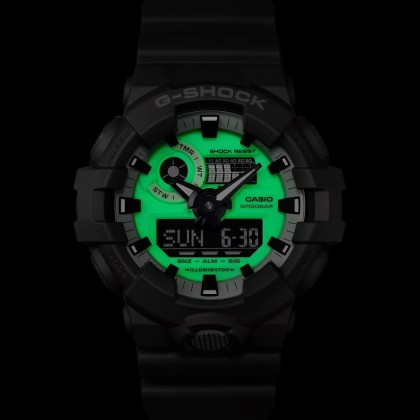 Casio G-Shock Hidden Glow Series GA-700HD-8A Analog-Digital Grey Resin Band Men Watch Casio G-Shock Hidden Glow Series GA-700HD-8A Analog-Digital Grey Resin Band Men Watch