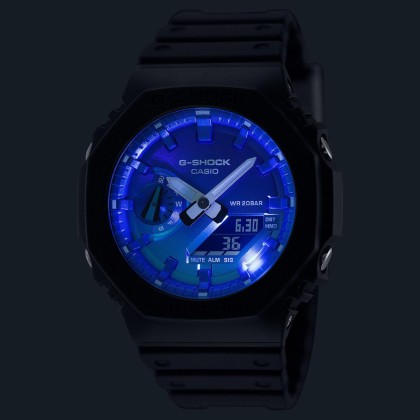 Casio G-shock GA-2100FL-1A Resin Band Digital Analog Men Watch Casio G-shock GA-2100FL-1A Resin Band Digital Analog Men Watch