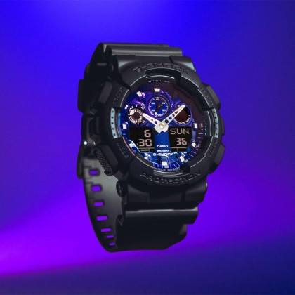 Casio G-shock GA-100FL-1A Resin Band Digital Analog Men Watch Casio G-shock GA-100FL-1A Resin Band Digital Analog Men Watch