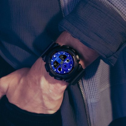 Casio G-shock GA-100FL-1A Resin Band Digital Analog Men Watch Casio G-shock GA-100FL-1A Resin Band Digital Analog Men Watch