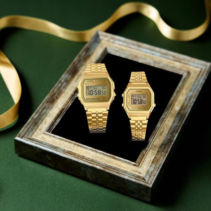 Casio Vintage A158WEGV-9A Gold Stainless Steel Band Digital Unisex Watch Casio Vintage A158WEGV-9A Gold Stainless Steel Band Digital Unisex Watch