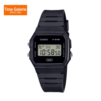 Casio General F-91WB-1A Black Resin Unisex Band Casio General F-91WB-1A Black Resin Unisex Band