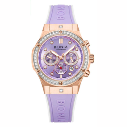 Bonia Women Chronograph BNB10809-2507C Silicone Strap Women Watch 